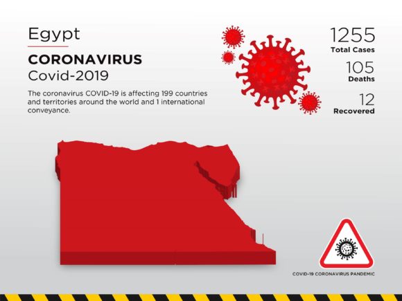 Egypt Affected Country 3D Map: A Visual Tool for Global Health Communication