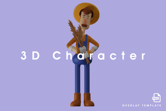 Elevating Digital Narratives with the Farmer 3D Having Beautiful Dry Plants Collection