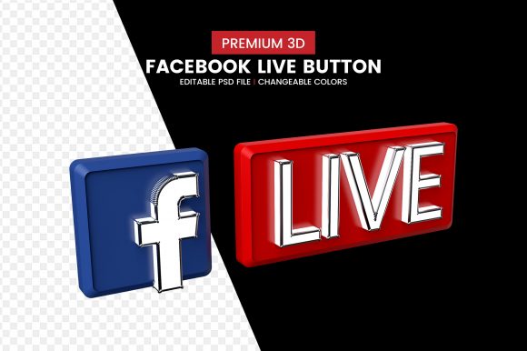 Facebook 3d Live Streaming Button Icon