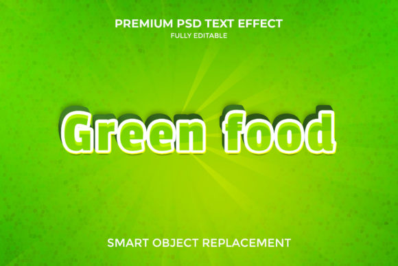 Green Food 3D Editable Style Text Effect
