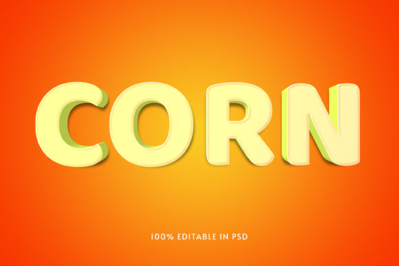 Harvesting Creativity: How to Master High-Resolution Corn Text Effects and 3D PSD Designs