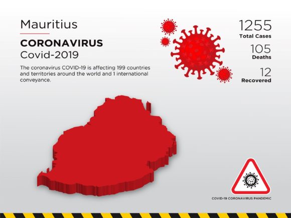 Mauritius Affected Country 3D Map: Visualizing the Pandemic for Better Communication