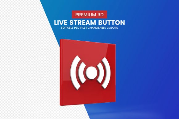 Modern 3d Live Streaming Button Icon: A Visual Guide for Digital Creators