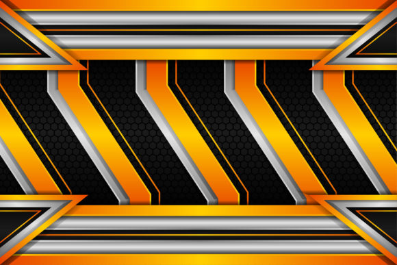 Orange Black Geometric Background Hexago: The Ultimate 3D Abstract Template for Modern Design