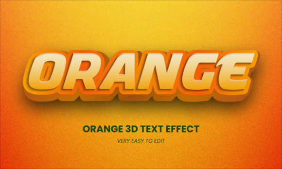 Orange Editable 3d Text Effect for Bold Branding