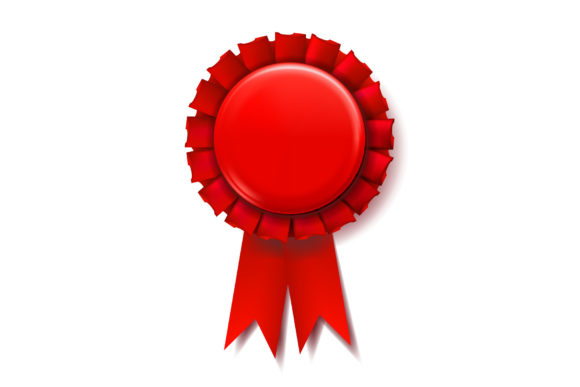 Red Award Ribbon Vector. Champion Medal: Elevating Your Visual Recognition
