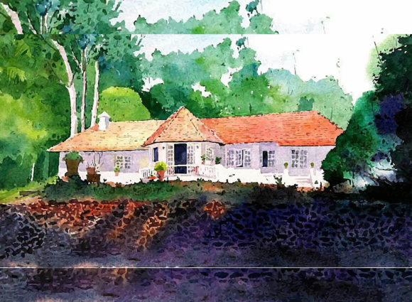 Unique Watercolor Small House