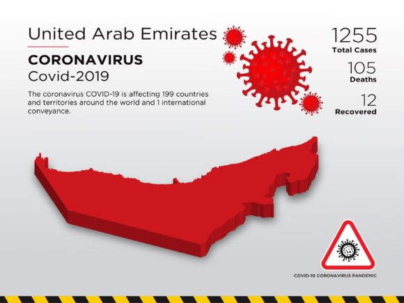 United Arab Emirates Affected Country 3D: A Strategic Visual Solution for Pandemic Awareness