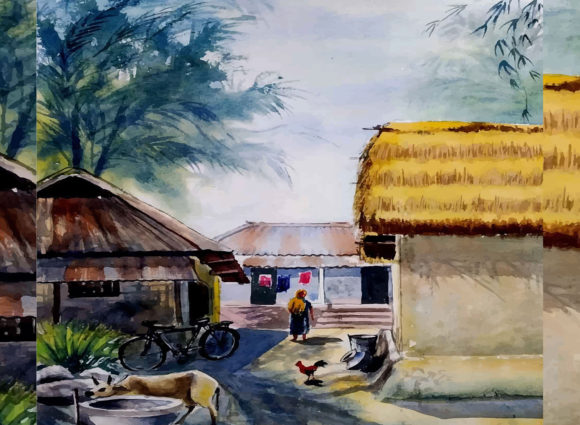 Watercolor Rural Village Scene Handdrawn: A Guide to Choosing Quality Vector Art